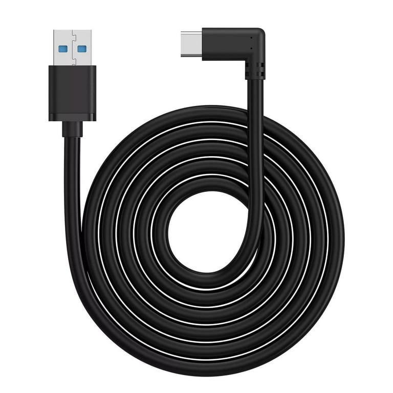 10ft Link Cable for Oculus Quest 2 & Quest 1 for PC Gaming & Charging |  High Speed Data Transfer & Fast Charger Cord 90 Degree Angled Type C USB3.2