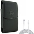 thumbnail image 1 of 10ft Long Type-C Cable w Case Belt Clip for Samsung Galaxy S22 Plus,S22 S21 FE 5G - Fast Charger Cord PD Power, Leather Holster Cover, 1 of 11