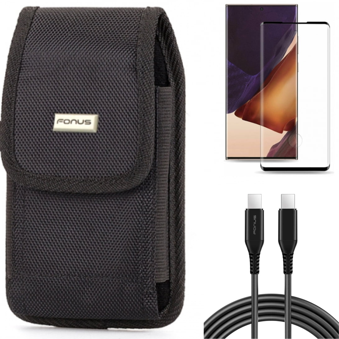 10ft Long USB-C Cable Case Belt Clip Screen Protector for