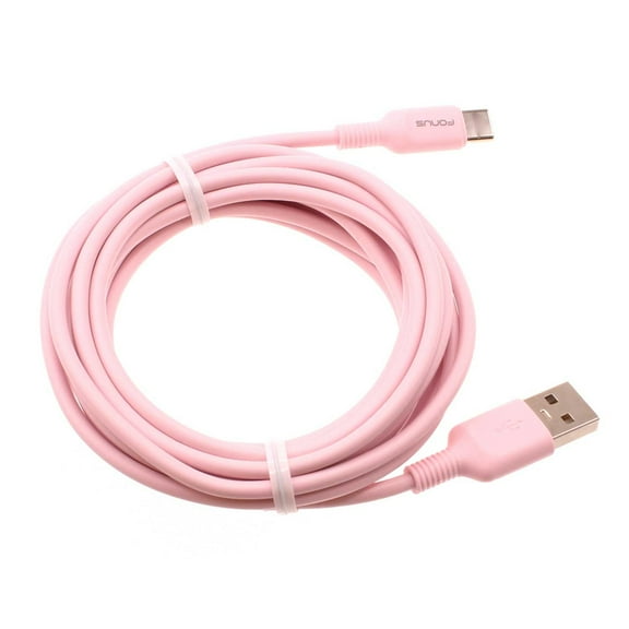 10ft Long USB-C Cable For Verve Connect, ZMax 11 - Pink Charger Cord Power Wire Type-C Fast Charge Sync for Consumer Cellular Verve Connect, ZMax 11