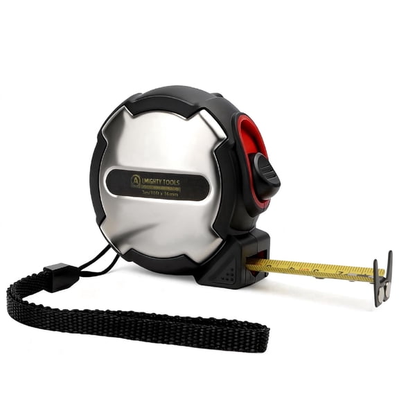 10ft Measuring Tape, Retractable Measurement Tool with Self-Locking Blade and High-Impact Case, Metric & Inch Scale