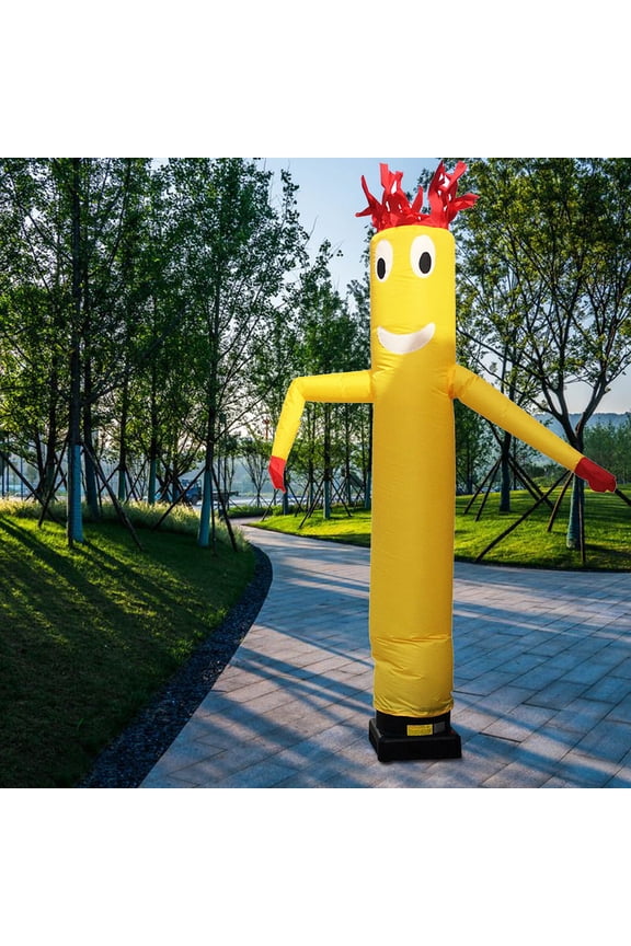 Yellow 10ft Inflatable Wacky Waving Flailing Arms Tube Man Dancing Air Puppet