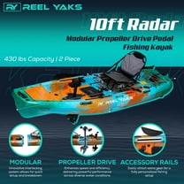 10ft Modular Radar Propeller Drive Fishing Kayak | Super Lightweight, 400lbs Capacity | Easy to Store - Easy to Carry