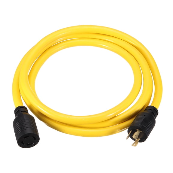 10ft NEMA L5-30P to L14-30R RV Marine Generator Transfer Switch Adapter Cord, 30A Generator Extension Cord L5-30P Male to 50A Marine Shore Power L14-30R Female, 125V/250V
