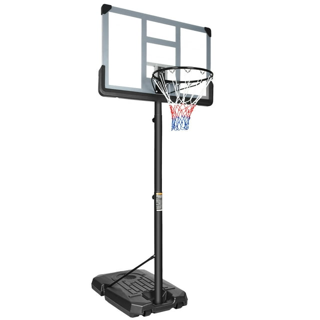 Sesslife 10ft Adjustable Basketball Hoop with 42 Inch Backboard, Portable for Indoor/Outdoor Use