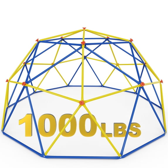 ENYOPRO 10ft Outdoor Climbing Dome, Kids Jungle Gym Dome Climber, Playground Climber for 3-10 Years Old, Climbing Toys for Outside, Rust & UV Resistant Steel Climbing Structures, Max 1000lbs, Blue