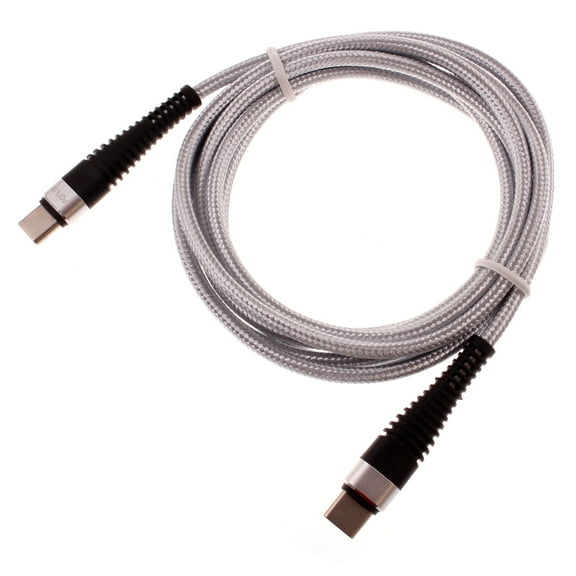 10ft PD Cable for Consumer Cellular Verve Snap/Connect - Type-C to USB-C Charger Cord Power Wire Sync Braided for Consumer Cellular Verve Snap/Connect