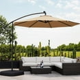 thumbnail image 1 of 10ft Patio Umbrella with Base Included, Outdoor Offset Cantilever Umbrella, Infinite Tilt, UV Protection for Backyard, Lawn, Garden & Pool, 1 of 6