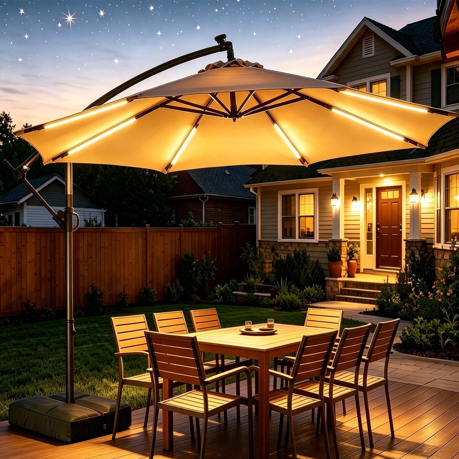 home outfitters patio umbrella Martha Stewart Kids' Outdoor This umbrella requires a weighted base (sold separately) for stability Home Decorators Collection 11 ft.