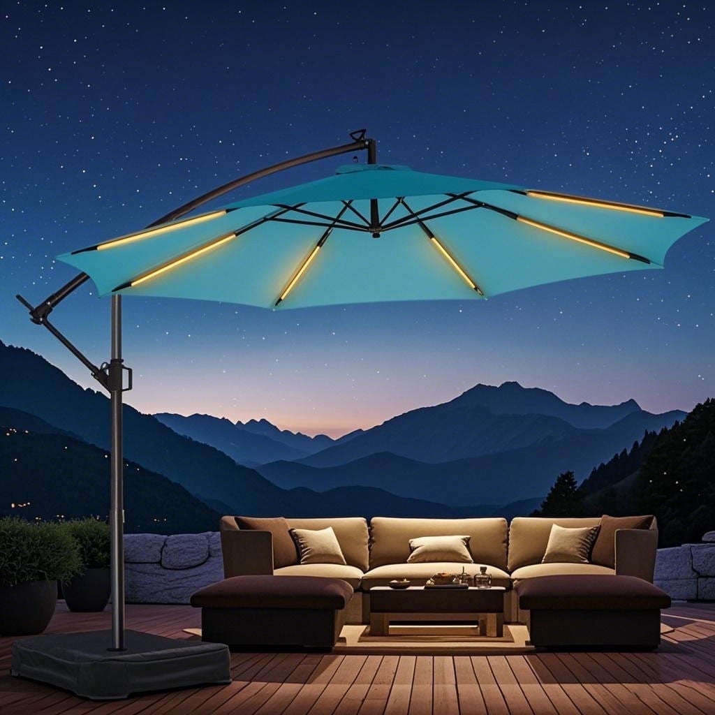 10ft Patio Umbrellas Offset,Outdoor Umbrella Cantilever Hanging ...
