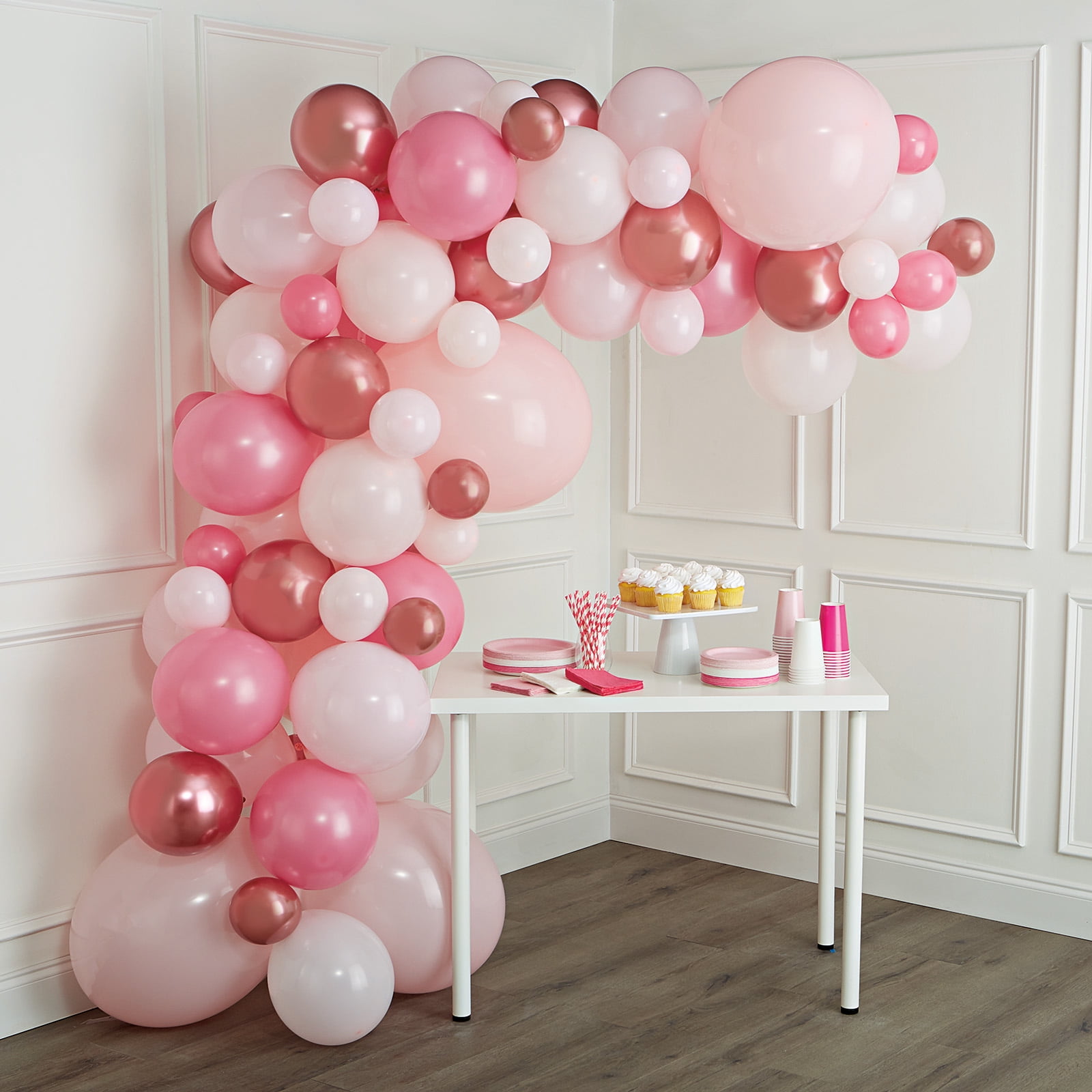 Pink balloon garland discount