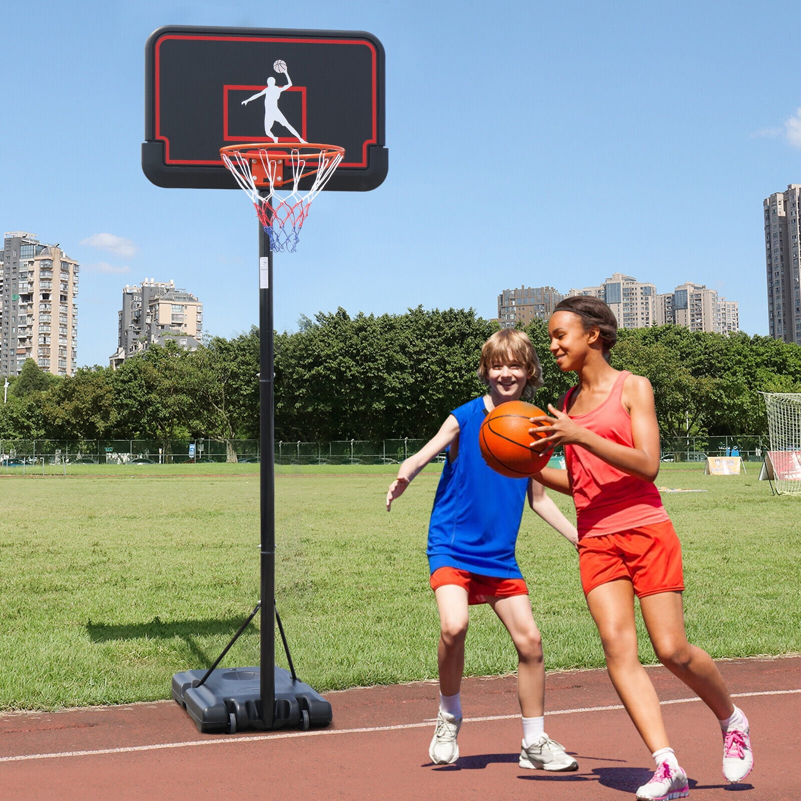 10ft Portable Stand Adjustable Height Outdoor Basketball Hoop System 8