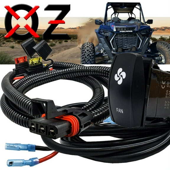 10ft. Power Bus Bar Plug Wire Harness Kit for Cooling FAN Compatible with Pulse Power Busbar Polaris RZR Pro Ranger Crew XP 2018-2023