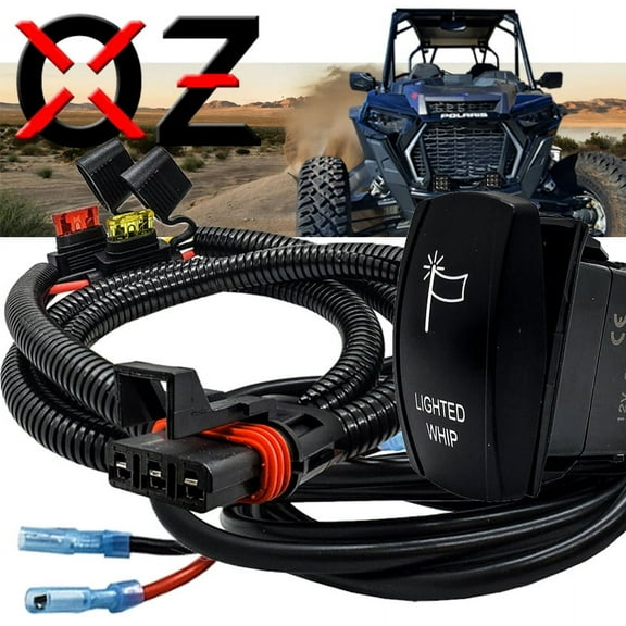 10ft. Power Bus Bar Plug Wire Harness Kit for LED Whip Lights Compatible with Pulse Power Busbar Polaris  RZR Pro Ranger Crew XP 2018-2023