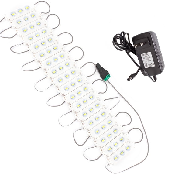 10ft Storefront Windows White 5630 LED Light with UL Listed 12v 2A AC adapter