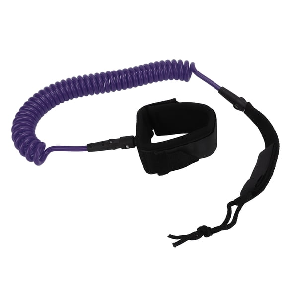 10ft Surfing Foot Rope Leg Strap (7mm / 0.28 in) Adjustable Elastic TPU Surfboard Leash Purple