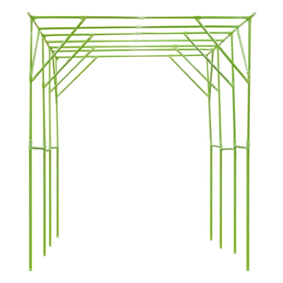 10ft Tall Green Garden Trellis - Heavy Duty Steel PE-Coated Plant Support for Climbing Vegetables, Fruits & Flowers (Tomatoes/Cucumbers/Grapes)