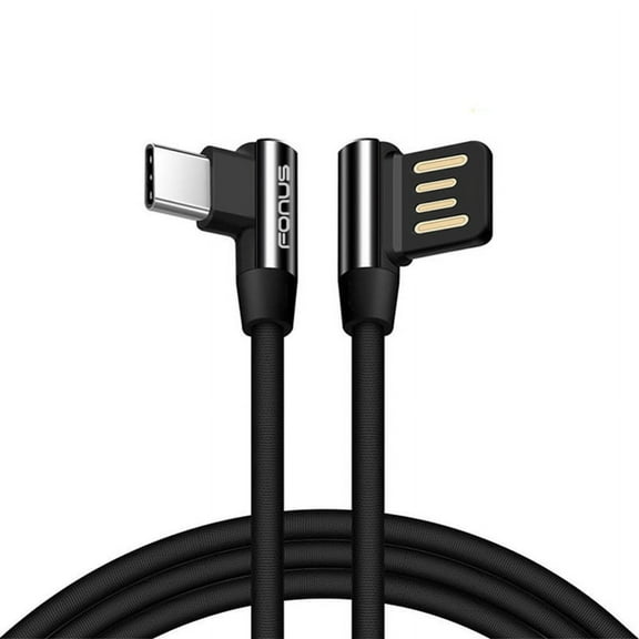 10ft Type-C Angle USB Cable for Galaxy Note 20/Ultra/10/Plus - Charger Cord USB-C Power Wire Sync 90 Degree Q3D Compatible With Samsung Galaxy Note 20/Ultra/10/Plus