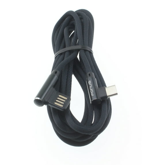 10ft Type-C Angle USB Cable for Samsung Galaxy A13 5G/A12 5G/A03s Phones - Charger Cord USB-C Power Wire Sync 90 Degree Compatible With Galaxy A13 5G/A12 5G/A03s