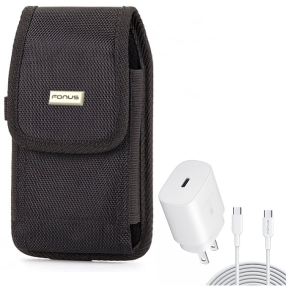 10ft USB-C Cable PD Type-C 25W Fast Home Charger with Holster Swivel Case Belt Clip for Samsung Galaxy S22 Ultra S21 Ultra XCover Pro S9 Plus S8 Plus S20 Plus S10 Plus Fan Edition 5G UW FE 5G