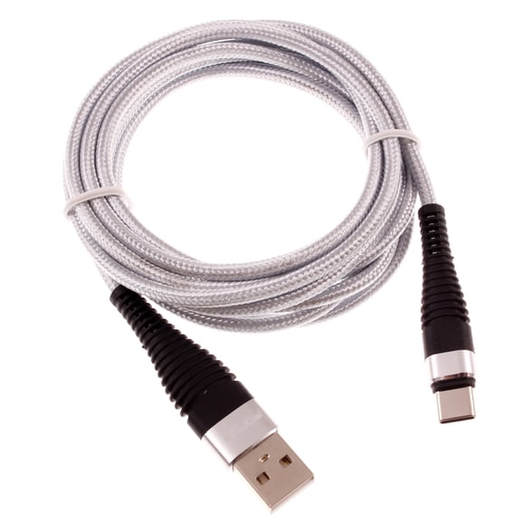 10ft USB-C Cable for T-Mobile REVVL Tab - Long Charger Cord Type-C Power Wire Braided for T-Mobile REVVL Tab