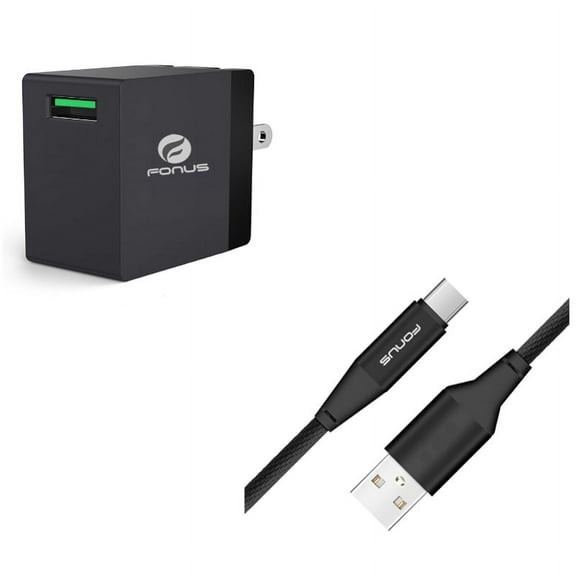 10ft USB-C Cable w Fast Home Charger for Samsung Galaxy A73 5G,A53 5G,A33 5G,A13 5G,A03s Phones - Type-C Charger Cord Power Wire, 18W USB Quick Charge Port Travel