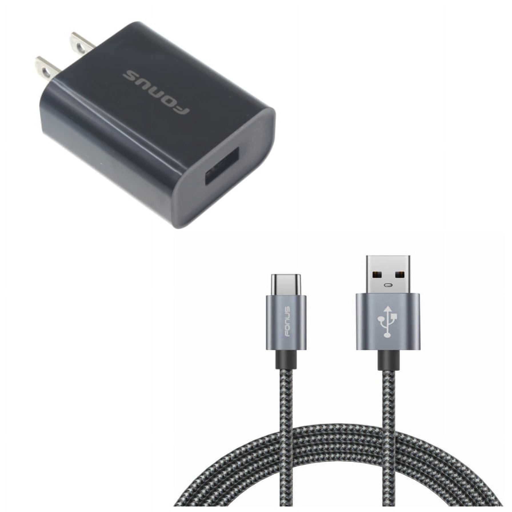 10ft USB-C Cable w Quick Home Charger for Samsung Galaxy A73 5G,A53 5G,A33 5G,A13 5G,A03s Phones - Type-C Charger Cord Power Wire, 18W USB Travel Wall