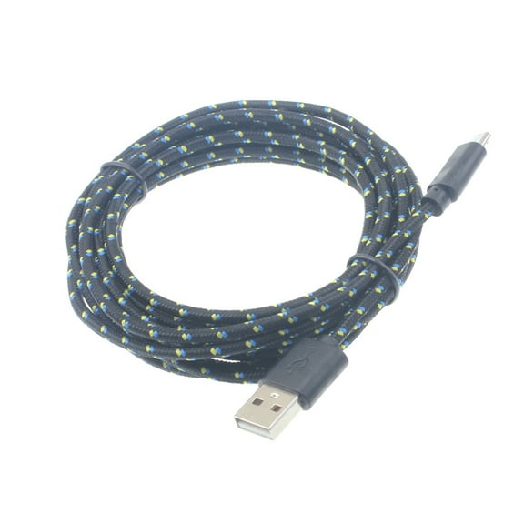 10ft USB Cable for Arlo Pro / Pro 2 Security Cameras - MicroUSB Charger Cord Power Wire Long Sync Braided Fast Charge Black Compatible With Arlo Pro and Pro 2 Models
