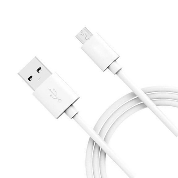 10ft USB Cable Compatible With Amazon Kindle Oasis (2019 release) - MicroUSB Charger Cord Power Wire Long TPE Fast Charge High Speed Sync White