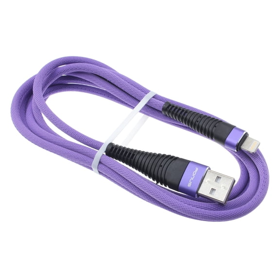 10ft USB Cable Compatible With iPhone 11/12/13/14 Plus, Pro, Pro Max, Mini - Purple Charger Cord Power Wire Braided