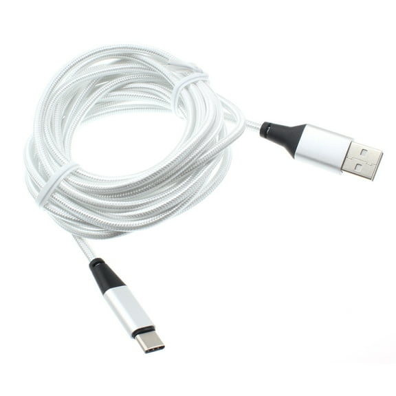 10ft USB Cable For Verve Connect, ZMax 11 - Type-C Charger Cord Power Wire USB-C Long Braided Fast Charge Sync High Speed for Consumer Cellular Verve Connect, ZMax 11