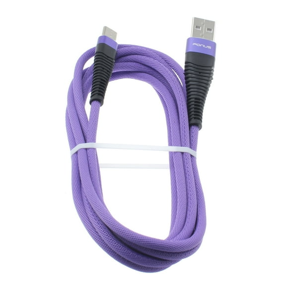 10ft USB Cable for Samsung Galaxy Note 10/Plus - Purple Type-C Charger Cord Power Wire USB-C for Galaxy Note 10/Plus