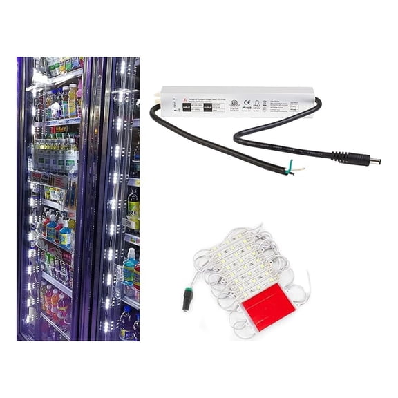 10ft Walk in Cooler LED Light String Strip 5050 with 12v Waterproof Heavy Duty Power Supply