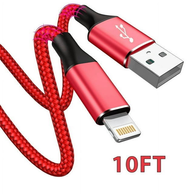10ft iPhone Charger Cable,XUDUO Lightning Cable Nylon Braided Fast