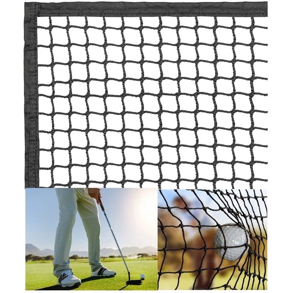 10ft x 10ft Sports Practice Netting Golf Hitting Net Strong 150 LB Tested Nylon Mesh Net 1-Inch Mesh Holes for Golf Baseball Hockey Soccer Lacrosse LAX