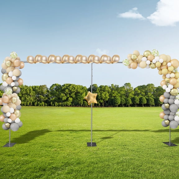 10ft x 20ft Telescopic Portable Pipe and Drape Backdrop Stand, Adjustable Curtain Frame Stand, Wedding Party Photo Studio Photography Background Support System Trade Show Display