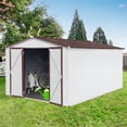 thumbnail image 1 of 10ftx12ft Outside Garden Storage Shed,Metal Storage Shed With Lockable Door,Integrated Punched Vents,For Lawn House, 1 of 8