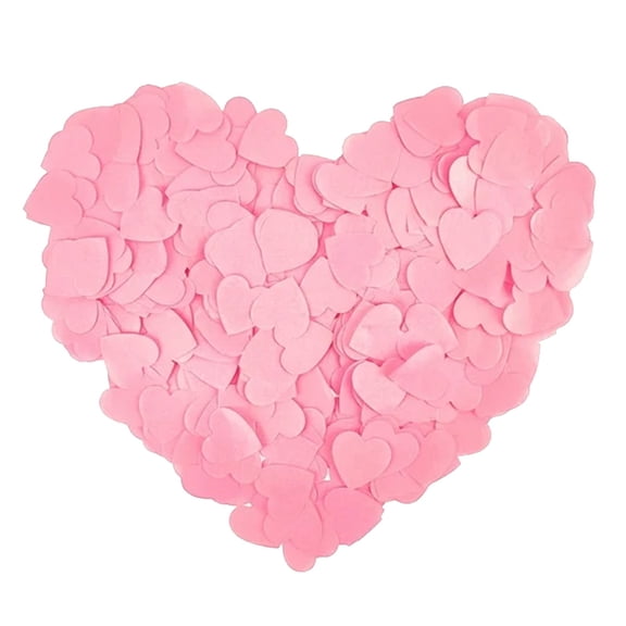 10g/20g/30g/50g Love Heart-Shaped Confetti Tiny Red Pink Heart Confetti Sprinkles Romantic Love Heart Crafts for Valentine's Day Wedding Birthday Anniversary Floor Confetti Decor(Pink-30g,1x1")