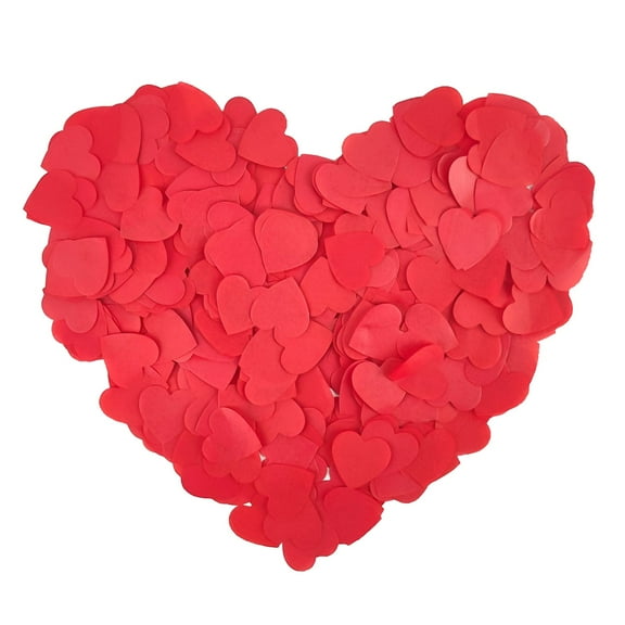 10g/20g/30g/50g Love Heart-Shaped Confetti Tiny Red Pink Heart Confetti Sprinkles Romantic Love Heart Crafts for Valentine's Day Wedding Birthday Anniversary Floor Confetti Decor(Red-10g,1x1")