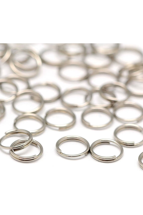 10g 7mm Stainless Steel Double Loops Jump Rings for Jewelry Making and Key Chains 141pcs/10g DIY