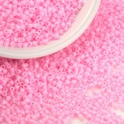 10g Cylinder Seed Beads Frosted Colors Uniform Size Pearl Pink 2x1.31.5mm Hole 0.81mm about 888pcs/10g