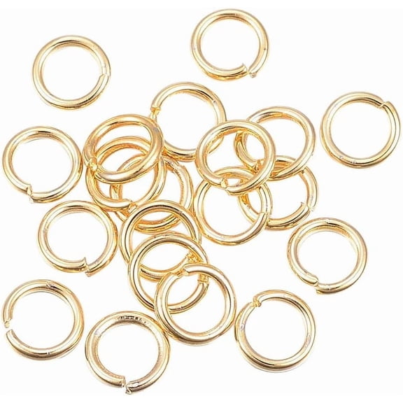 10gs 10g 200pcs Stainless Steel Jump Rings Close but Unsoldered Split Rings Golden Connector Loops for DIY Jewelry Keychain Making 5x0.8mm
