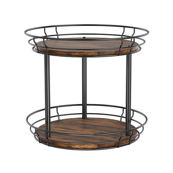 10in - 2Tier Round Rotating Turntable Organizer for Kitchen Cabinet, Countertop and Home Storage