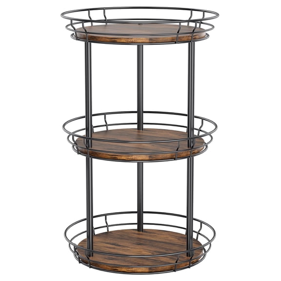 10in - 3Tier Round Rotating Turntable Organizer for Kitchen Cabinet, Countertop and Home Storage