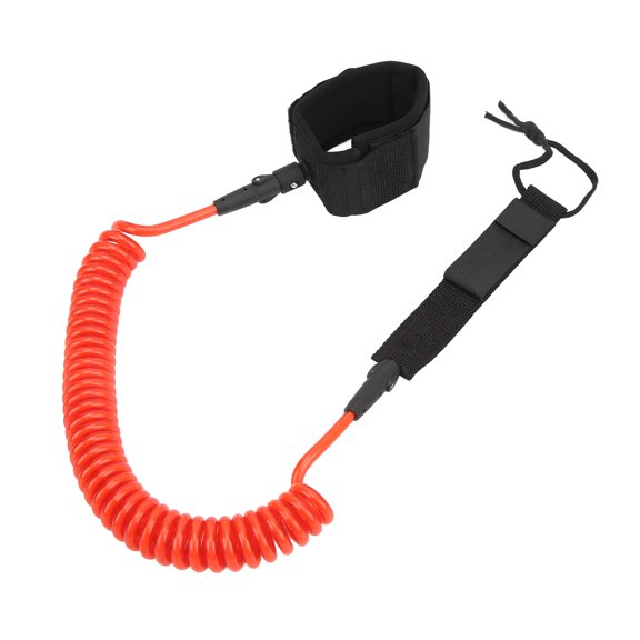 10in Adjustable Ankle Strap Surfboard Leash - Seawater TPU with Stainless Steel Hardware for Paddle Board - Red