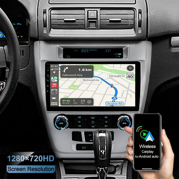 10in Android 13 Car Stereo Radio GPS Navigation 2+32G for Ford Fusion 2010-2012 Built-in Wireless CarPlay Android Auto Car Screen with Bluetooth WiFi FM/RDS DSP SWC