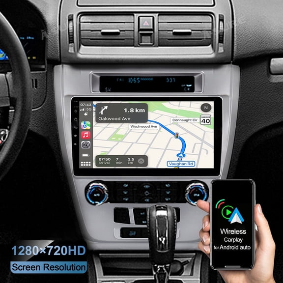 10in Android 13 Car Stereo Radio GPS Navigation 2+32G for Ford Fusion 2010-2012 Built-in Wireless CarPlay Android Auto Car Screen with Bluetooth WiFi FM/RDS DSP SWC
