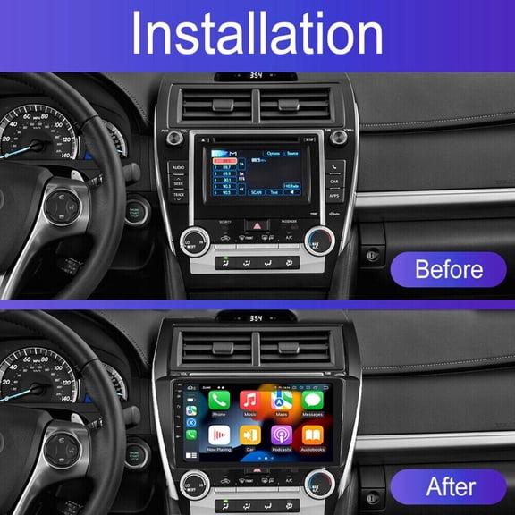 10in Android 13 Car Stereo Radio GPS Navigation 2+32G for Toyota Camry 2012-2014 Built-in Wireless CarPlay Android Auto Bluetooth FM/RDS WiFi/SWC/Mirror Link