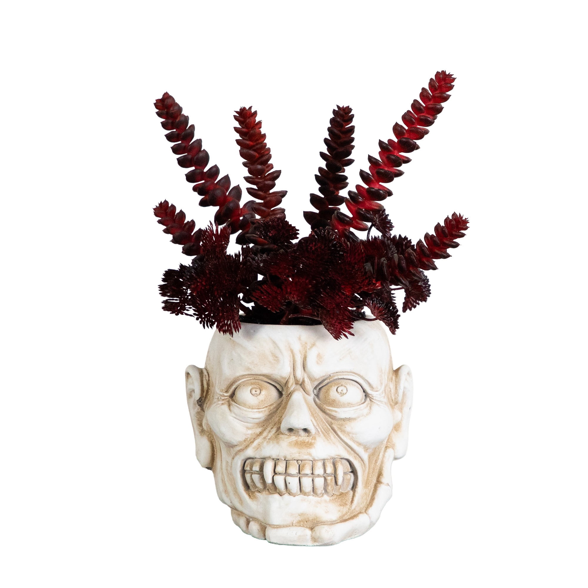 10in. Artificial Halloween Succulent Plant in Zombie Halloween Planter