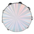 thumbnail image 1 of 10in Hand Held Drum Double Row Jingles ABS Reflective Laser Tambourine Percussion, 1 of 8